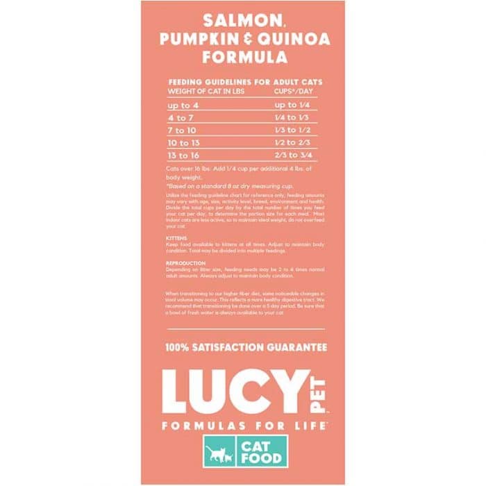 Lucy Pet® Salmon, Pumpkin, and Quinoa Cat 10 Lb - Image 4