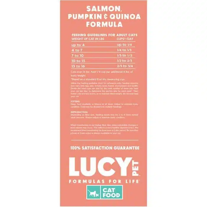 Lucy Pet® Salmon, Pumpkin, and Quinoa Cat 4lb bag - Image 4