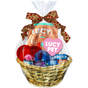Lucy Pet food gift basket