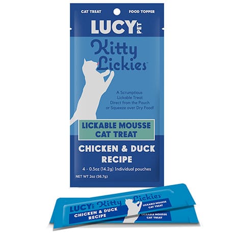 Lucy Pet Products Kitty Lickies Mousse Cat Treat Salmon & Chicken Recipe 2oz 