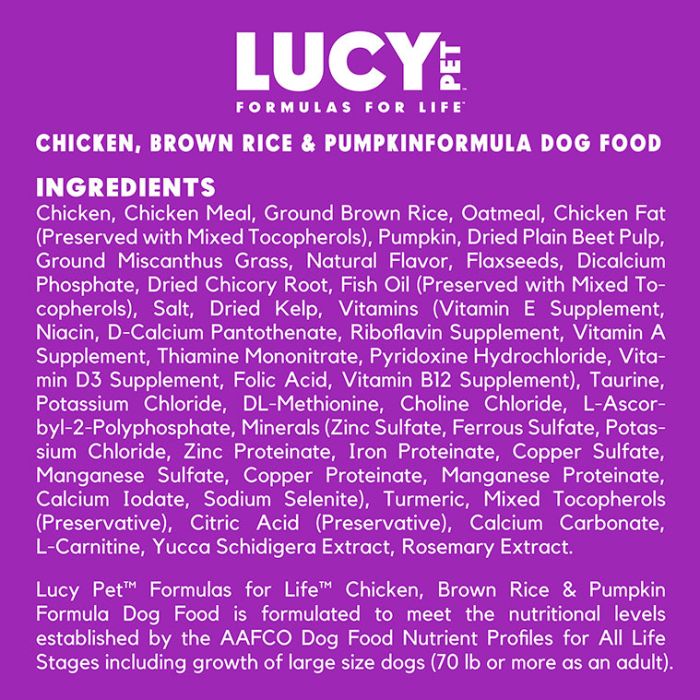 Chicken, Brown Rice & Pumpkin Limited Ingredient Diet Formula Dog Food SMALL BITE 4.5LB - Image 8
