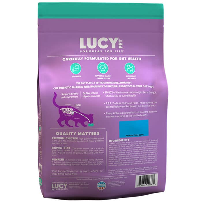 Lucy Pet® Chicken, Brown Rice and Pumpkin Limited Ingredient Cat 4 Lb - Image 3