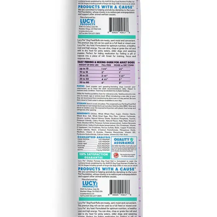 Lucy Pet® Original Recipe <br> Chicken Formula Dog Food Roll</br> - Image 2