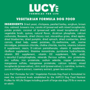 Lucy Pet Vegetarian Formula Dog Food