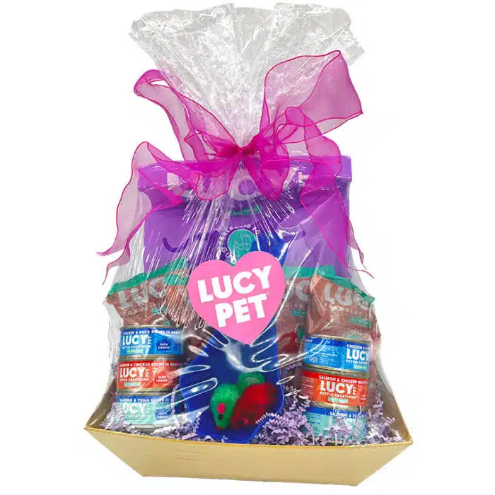 Lucy Pet Cat food gift basket Chicken