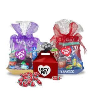 Lucy Pet food gift basket