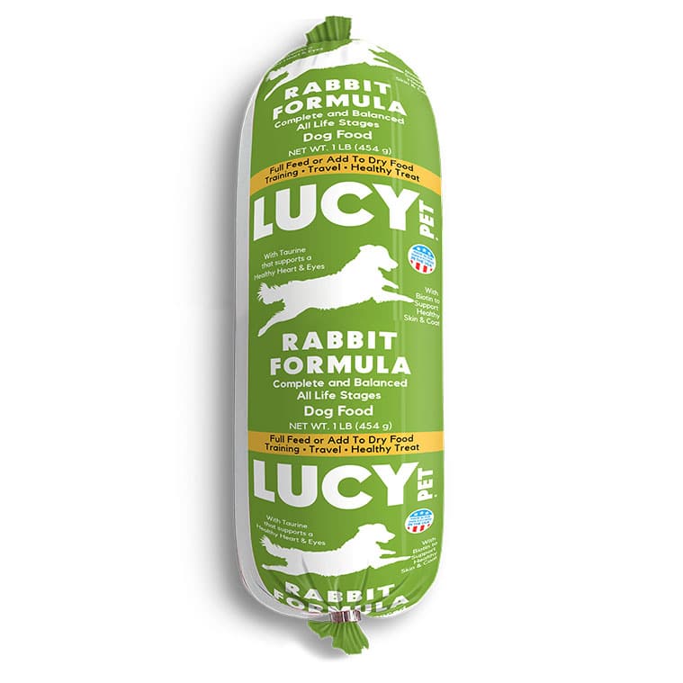 Lucy Pet® Rabbit Formula Dog Food Roll 1lb