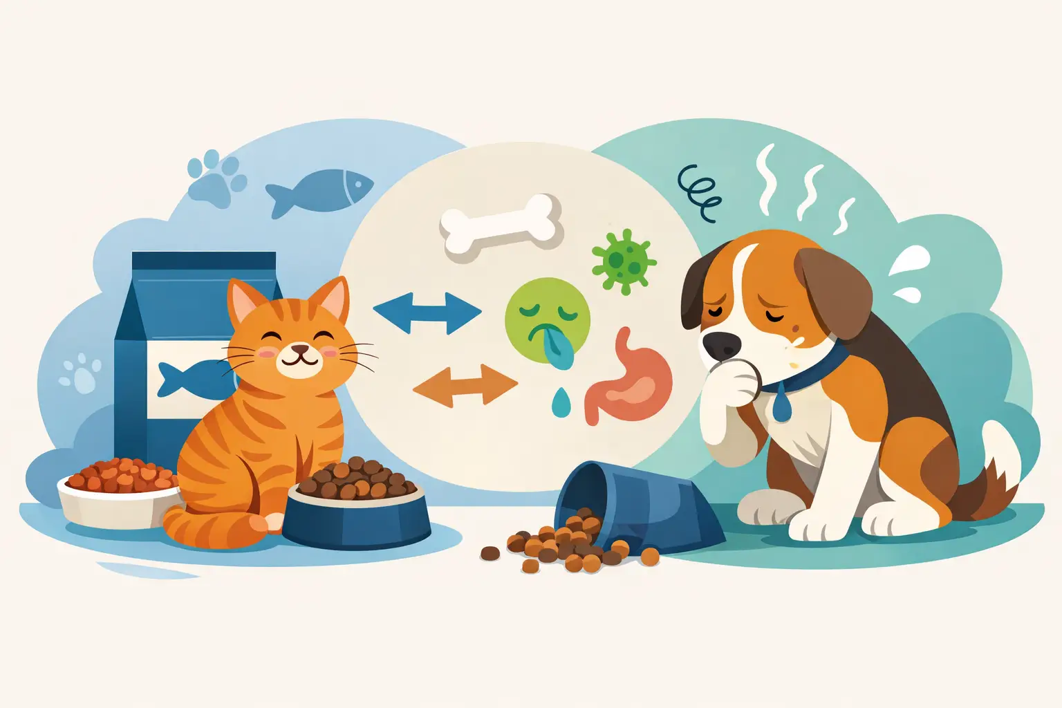 Why Does Cat Food Make Dogs Sick?