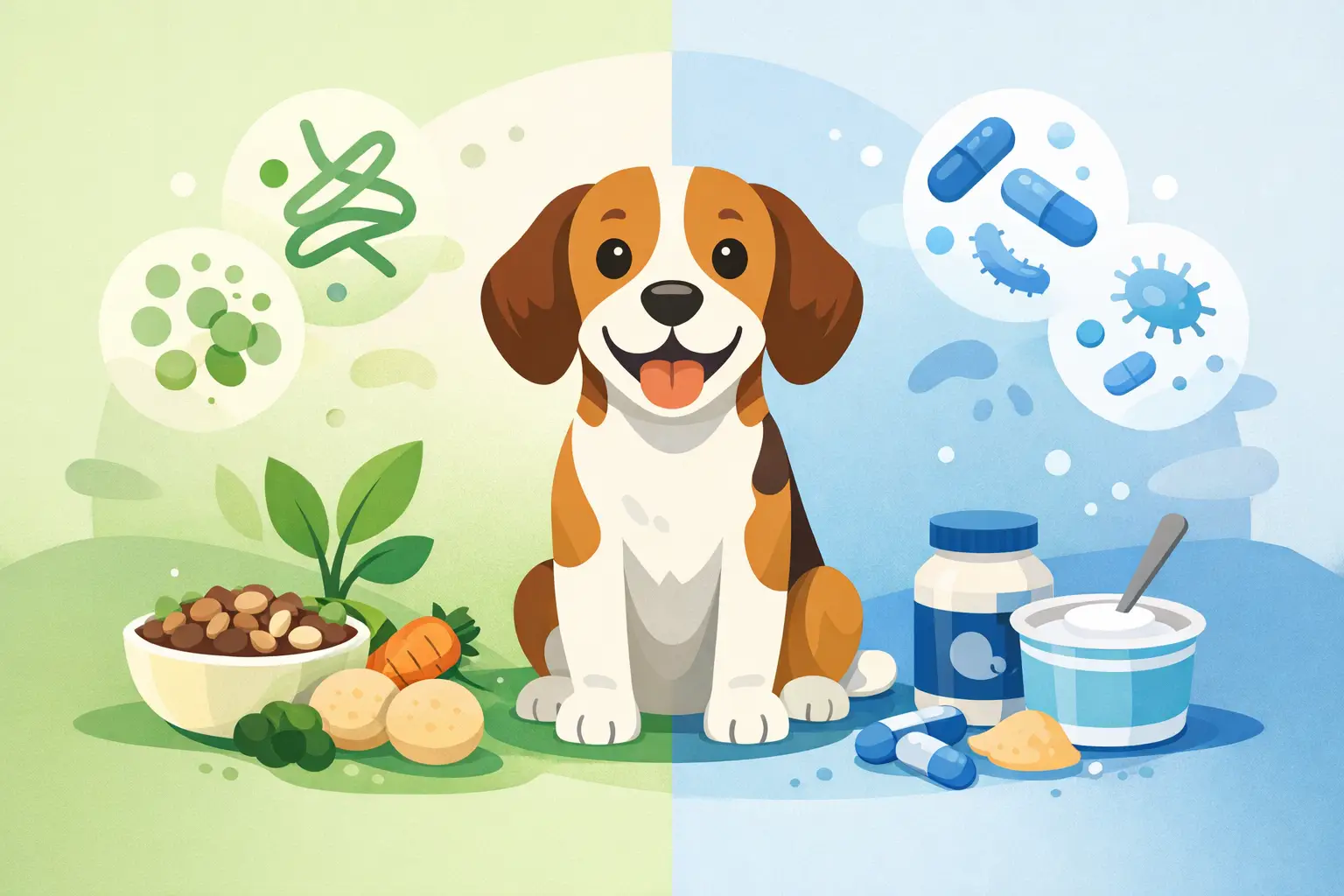 Prebiotics vs Probiotics for Dogs