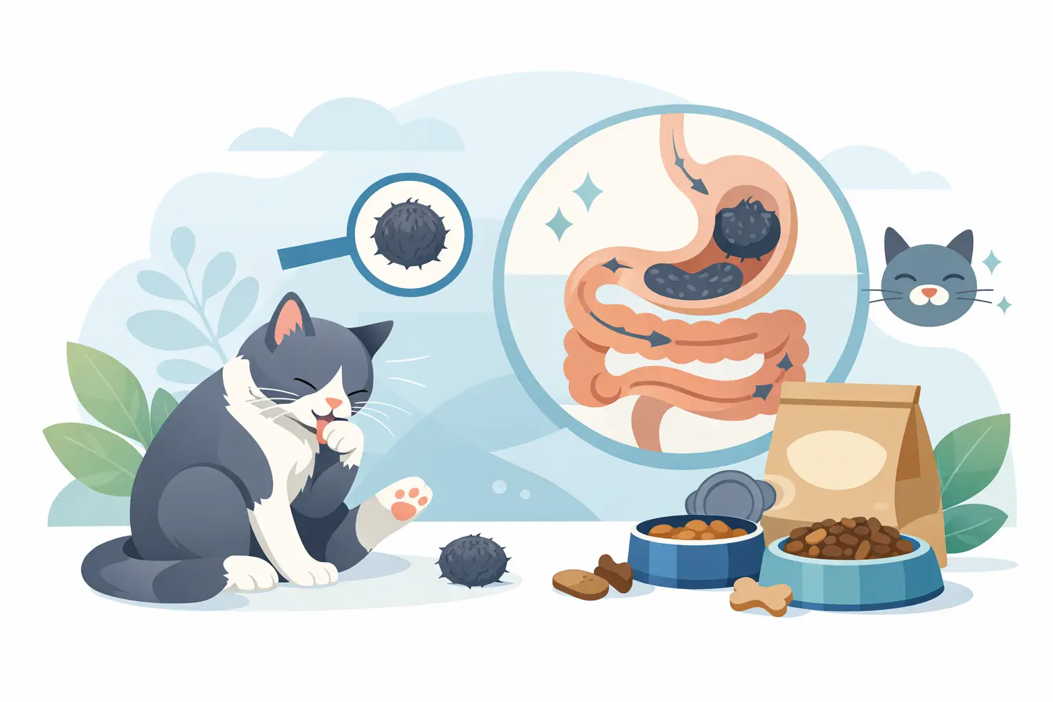 Choosing Cat Food for Hairball Control